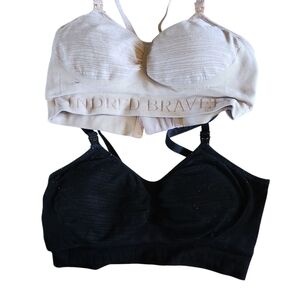 Kindred Bravely Cream and Black Bras